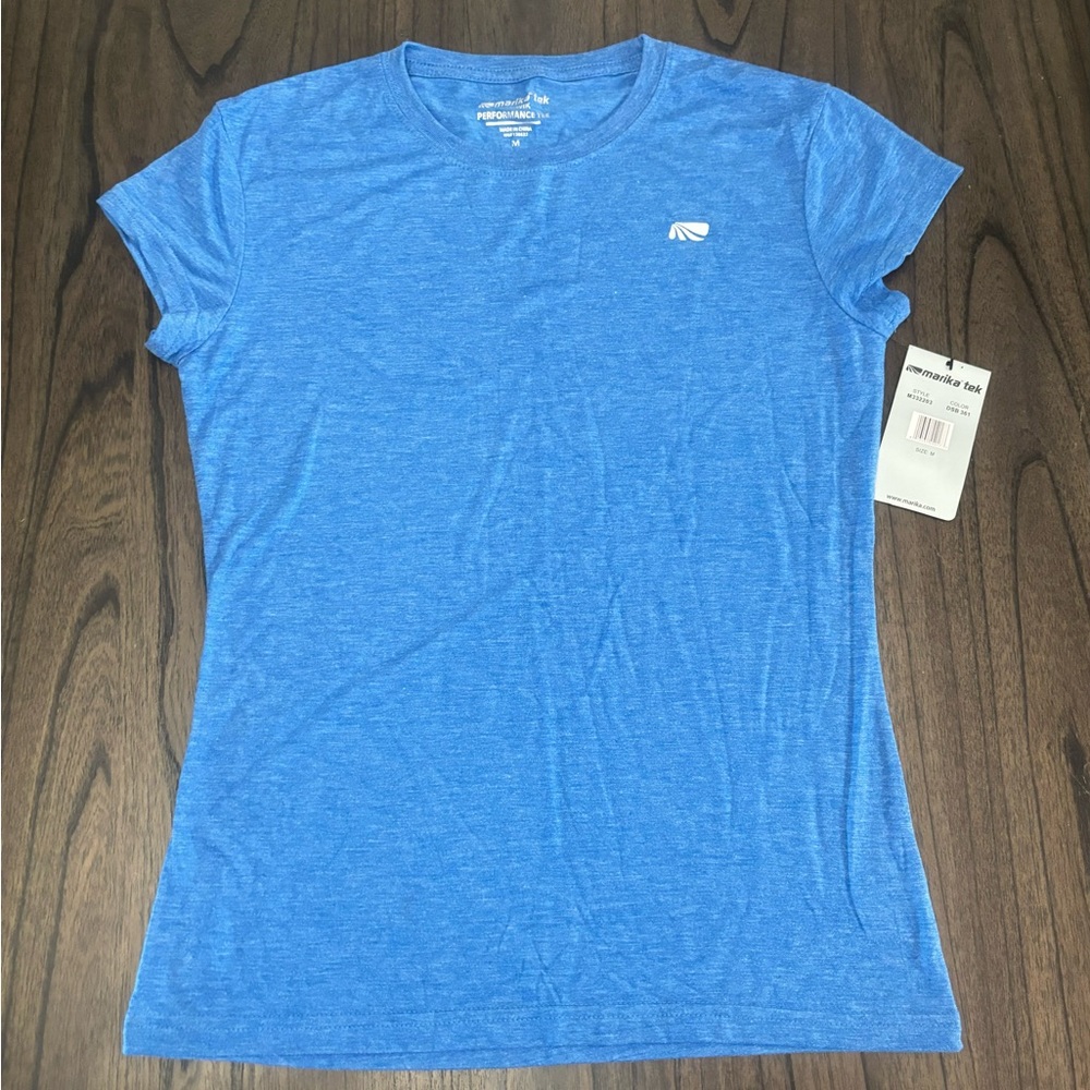 Marika Tek Dry-Wik Performance Tee V-neck Women’s Short Sleeve. Size Medium. NWT